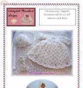 babydoll hand knit christening set  10-18"