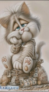 Alladin-Money cat by Tatiana Kholodenko