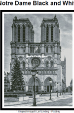 Artecy Cross Stitch - Notre Dame Black and White