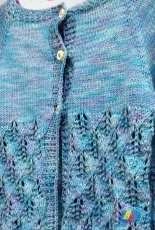Lacy Leaf Baby Cardigan by Soo Fen-Free