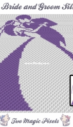 Two Magic Pixels - Bride and Groom Silhouette