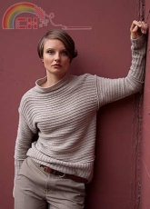 Shibui Knits-Pebble Ridge Sweater by Lidia Tsymbal