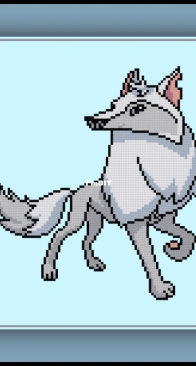 Cross Stitch Quest - Artic Wolf - Animal Jam - Free