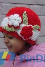 JT creations - Tatiana Jitnikova - 34 Red Flower Cloche