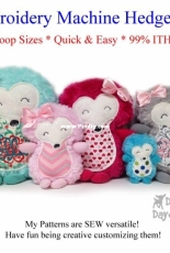 Dolls And Daydreams - ITH Machine Embroidery Hedgehog