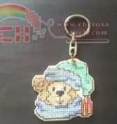 Beautiful key holder in cross stitch
