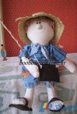 Boobonecos-Fishing Man Soft Doll -Portuguese