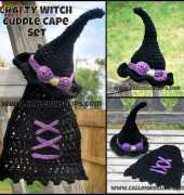 Calleighs Clips - Elisabeth Spivey -Crafty Witch Hat all Sizes with bonus Cape 0-6 months