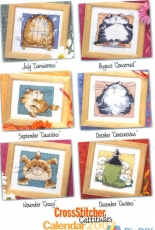 Cattitudes Calendar 2003 by Margaret Sherry from Cross Stitcher