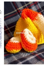 Fiberdoodles -  K4TT - Candy Corn Baby Hat and Booties