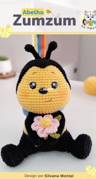 Sil Montal Crochet - Silvana Montal Ramos - Bee and Rattle -  Abelha Zumzum e Abelha Chocalho  -  Portuguese