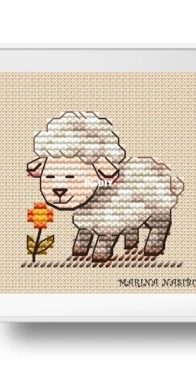 Lamb and the flower by Marina Nasibullina