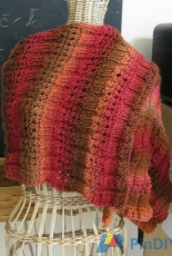 Chocolate Raspberry Stole by Kiki Geiger