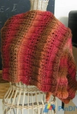 Chocolate Raspberry Stole by Kiki Geiger