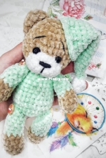 Igrushki_plushki - Polina Semenchuk - Mini Bear in Pajamas - Russian - Free