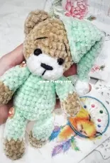 Igrushki_plushki - Polina Semenchuk - Mini Bear in Pajamas - Russian - Free