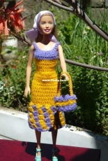 Maguinda Bolsón - Camila dress and bag set for dolls