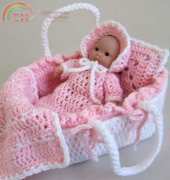 Maggies Crochet - Maggie Weldon - Moses Basket Baby - PB062