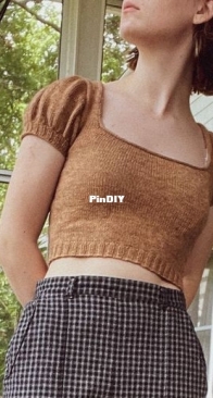 The Fantasia Blouse by Lauren Wash - BlueprintKnits - English