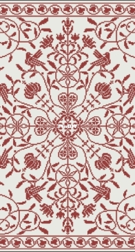 Modern Folk Embroidery - Fraktur Hex Cushion  XSD+PCS