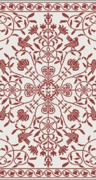 Modern Folk Embroidery - Fraktur Hex Cushion  XSD+PCS