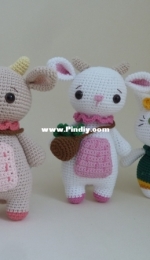 Lambs and kitten