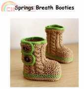 Springs Breath Baby Booties By Julia Noskova/ LOasi della Maglia
