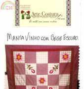 Arte Costura - Manta Vinho com Bege Escuro - Portuguese