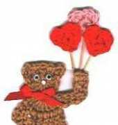 Crochet Memories - Cylinda Mathews - Valentine Bear Applique