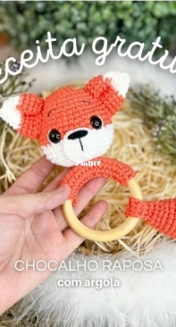 Athena Tutoriais - Fox Rattle - Chocalho  Raposa com Argola  - Portuguese - Free