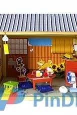 Sanwa Paper Museum Papercraft -Paper doll house - Summer House- Japanese