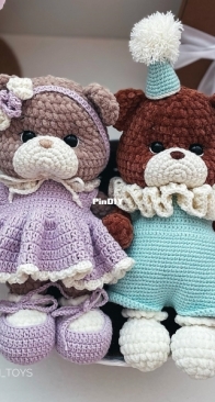 letim toys - Konovalova Lesya - Коновалова Леся - Plush Bear Olivka + Comforter - Плюшевый медвежонок Оливка + Комфортер - Russian