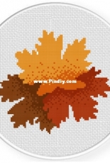 Daily Cross stitch - Autumn Maple Leaves
