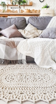 Tatiana Ryazanova _ crochet rug LaceFlora by LaceMats _ English