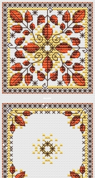 Leaf Biscornu by Durene Jones - Free