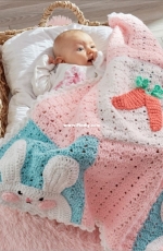 Red Heart LW5496 - Michele Wilcox - LUV My Bunny Blanket - Free