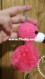 More mia crochet - Keychain flamingo - Llavero flamingo  - Spanish - Free