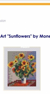 Cross Stitch Obsession - Tiny Art "Sunflowers" by Monet
