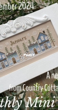 Country Cottage Needleworks CCN Monthly Mini Village  - January PCS