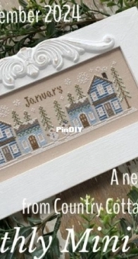 Country Cottage Needleworks CCN Monthly Mini Village  - January PCS
