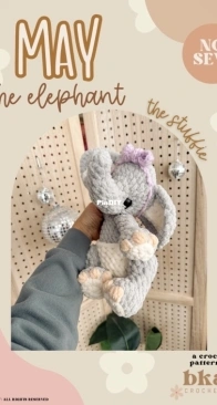 Bkay Crochet Co - Brandi Martin - May the Elephant The Stuffie