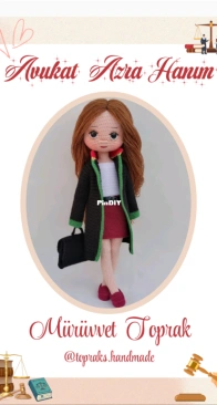 Topraks Handmade - Mürrüvet Toprak - Lawyer Ms. Azra - Avukat Azra Hanım - Turkish