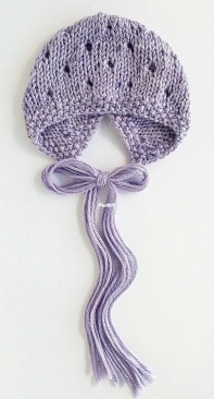 Sabrina Eyelet Baby Bonnet by April R. Ballard