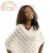Lion Brand Yarn #40461  Lace Poncho - Free