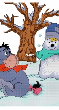 Designer Stitches - D101 Eeyores Snowman in PCS 11