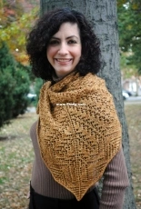 Autumnal Gold Shawl by Kalliopi Aronis-Free