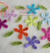 Wee Blooms on a String-Felted Button