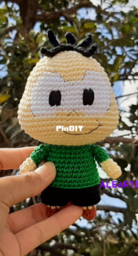 Alearteshop - Alessandra Nascimento - Cebolinha Amigurumi Pattern - Cebolinha Amigurumi Receita - Portuguese