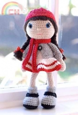 Sidrun - Kristi Tullus - Girl in a dress, jacket, boots and hat
