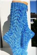 Zopf-Geister Socks by Micha Klein/Wolletraum-Eng,German-Free
